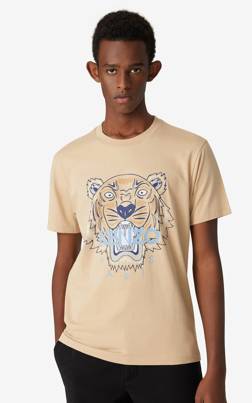 T Shirt Kenzo Homme Tiger Beige UECVY-2678